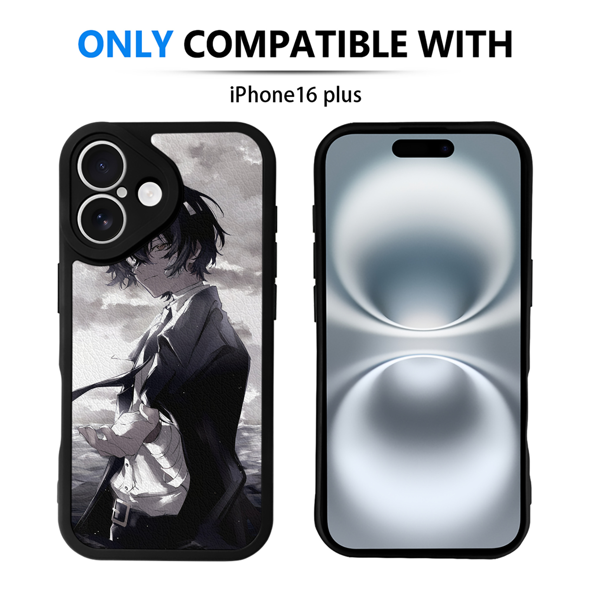 （画像用） 文豪ストレイドッグス Bungo Stray Dogs 【iPhone 16シリーズ対応】シリコンスマホケース（レザー調） 材質：シリコン
